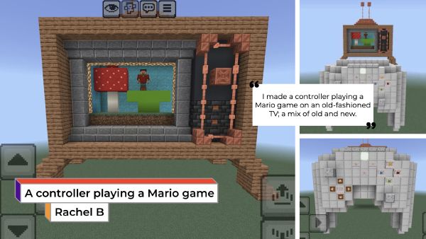 A controller playing a Mario game