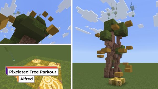 Pixelated Tree Parkour
